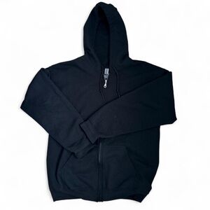 Black Zip-Up Hoodie Sweatshirt